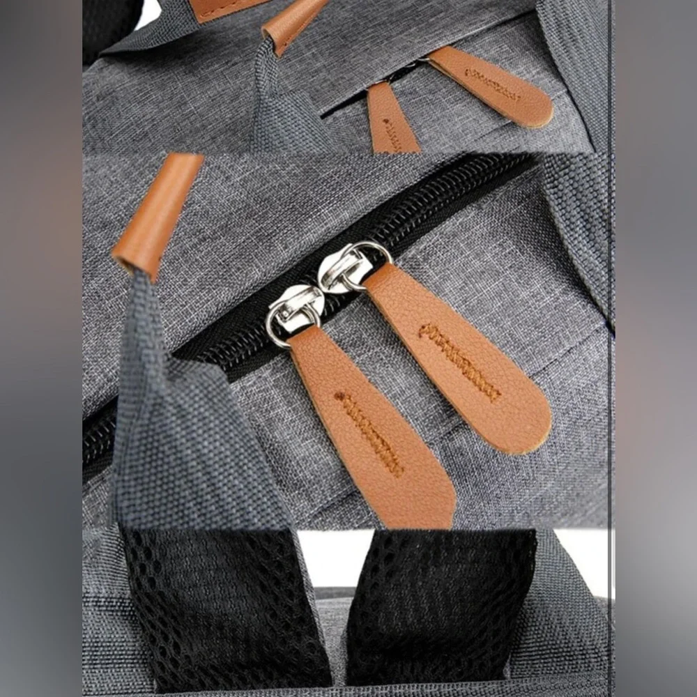 3pcs Grey Laptop Bag Set